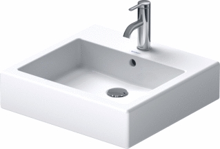 Wastafel VERO 50x47cm kraangat + overloop Duravit